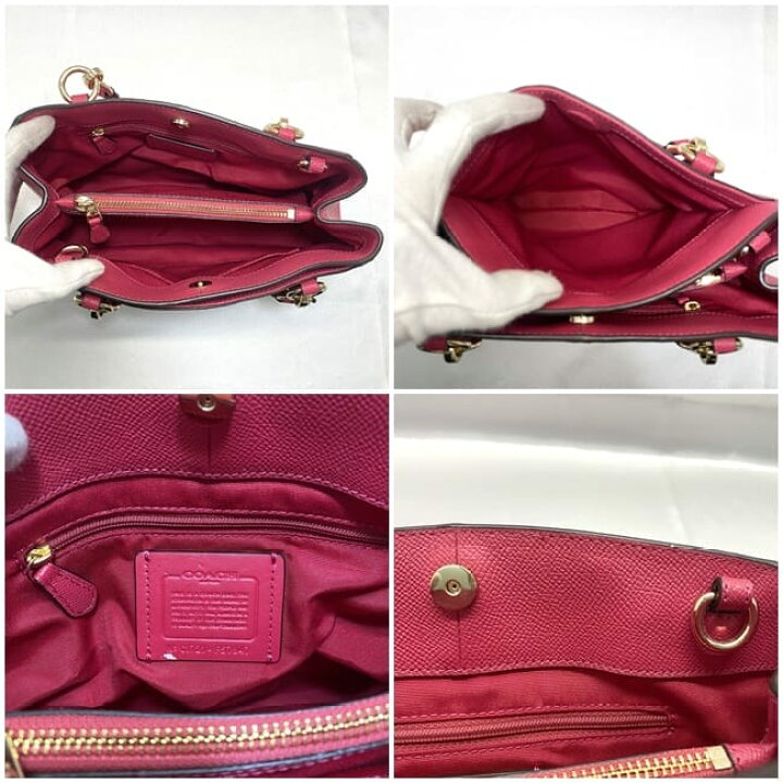 楽天市場】コーチ 2way バッグ ec-23163 ピンク F57847 美品 レザー 