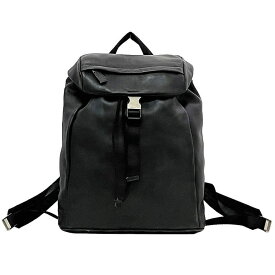 プラダ リュック ec-23461 ブラック NERO VITELLO MORBIDO B9462 美品 レザー 中古 PRADA ヴィンテージ 巾着 フラップ リュックサック バックパック 黒 レディース メンズ 定番 人気 軽い 本革 大容量 シンプル ブランド 本物 鑑定済み