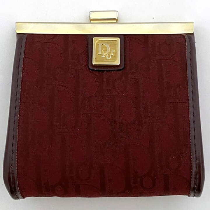 楽天市場】クリスチャン ディオール がま口 財布 ec-23600 ボルドー 
