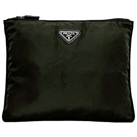 プラダ ポーチ ec-23575 カーキ グリーン LODEN ヴェラ MV6 小物入れ 美品 ナイロン レザー 中古 59 PRADA 三角 ロゴ プレート VELA 定番 人気 レディース メンズ お洒落 シンプル ワンポイント 小物 ケース コスメポーチ 化粧ポーチ ブランド 本物 鑑定済み