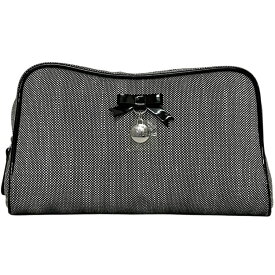 クリスチャン ディオール ポーチ ec-24550 グレー Beauty 未使用 美品 キャンバス 中古 Christian Dior 小物入れ ファスナー CD リボン コスメ 化粧ポーチ 灰色 リボンモチーフ ロゴモチーフ シンプル レディース 女性 定番 人気 箱付き ブランド 本物 鑑定済み