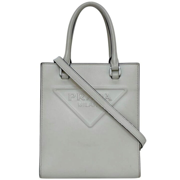 楽天市場】プラダ 2way バッグ f-24768 ホワイト BIANCO 1BA333 美品 