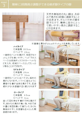 すのこベッドマットレス付きセミダブルベッドポケットコイルマットレスセットシンプルベッド天然木ベッドフレーム高さ3段階【送料無料脚付きベッド高さ調節スノコ木製ベッド北欧パインウォールナット