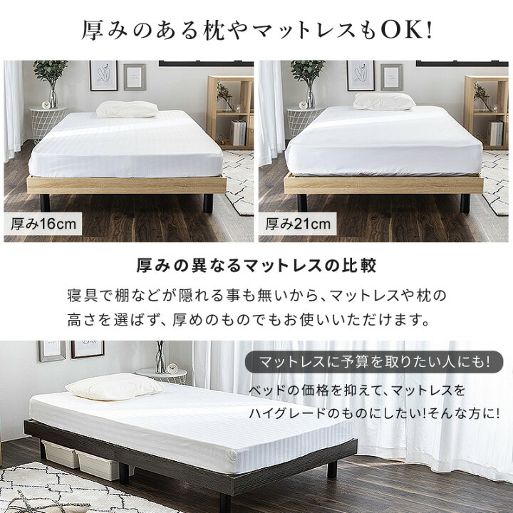 楽天市場】すのこベッド シングル セミダブル ダブル ベッド 