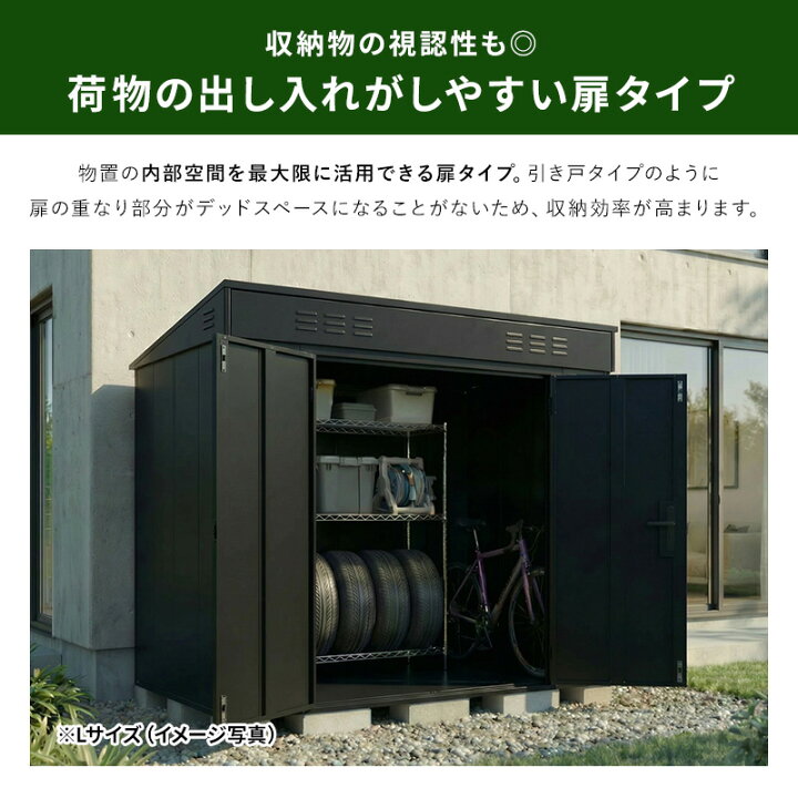 楽天市場】大型物置 屋外物置 Sサイズ Mサイズ Lサイズ 組み立て式 