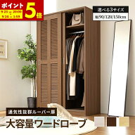 【ポイント5倍★9/23 20:00〜9/24 1:59】 ワードローブ クローゼット 引き戸 ワードローブ扉付き ルーバ…