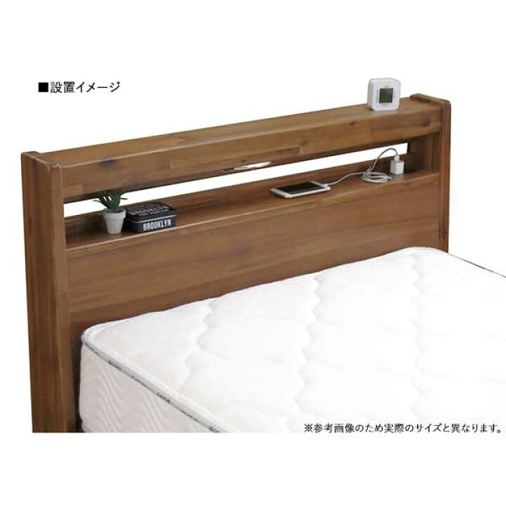 楽天市場】グランツ ダブルベッド Dベッド 棚付き すのこ スノコ 