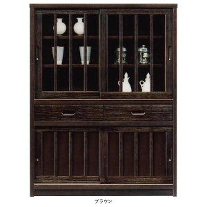 サイドボード 90cm幅 和風 食器棚 水屋国産 引戸ハイタイプ 鎌倉 送料無料