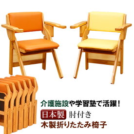 中居木工 「折りたたみ椅子 肘置き付」 イス いす 単品 自立機能椅子 4色ダイニングチェア 完成品 【代引不可】NK2480 2481 2483 2484