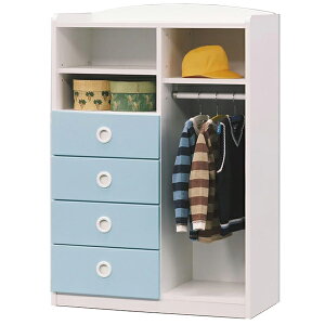 キッズラック 子供用 洋服掛け ハンガー掛け 引出し 引き出し 幅80 玄関渡し クレア 80キッズマルチ 収納 お道具箱 ピンク ブルー