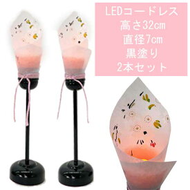 えっ!?【ポイント増量&お得クーポン】 雛人形 コンパクト ミニ 提灯 ちょうちん 霊前灯 お盆 ぼんぼり 雪洞 2本セット 古都 高さ32cm×巾7cm 黒塗 箱付 新品未使用 訳アリ品 送料無料　アウトレット品 限定50組 雛人形 桃の節句 ひな人形