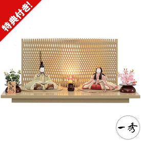 ☆彡5/9～16はポイント増量＆クーポン 雛人形 ひな人形 木目込み人形 一秀 親王飾り親王平飾り ひな灯り H-86 木目込人形 お雛様