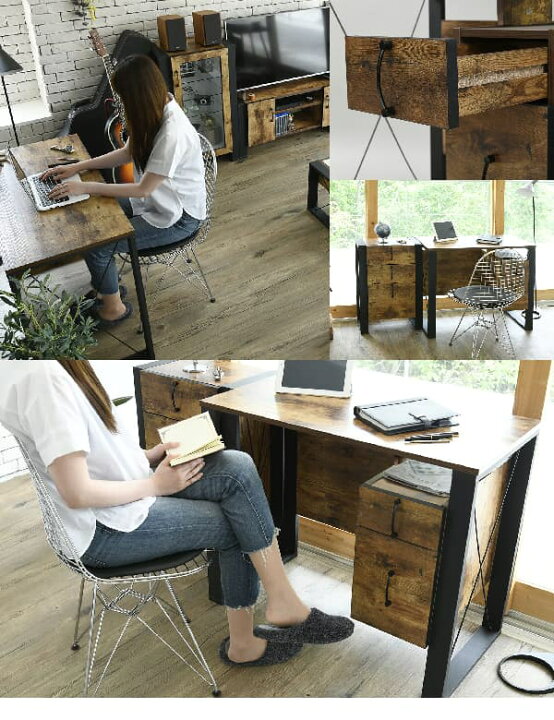 最安挑戦 デスク 幅90 引出付き コンパクト 片袖 おしゃれ 育てるデスク 机 チェスト 勉強机 書斎机 リビングデスク 木製 パソコン 在宅ワーク 学習机 Fucoa Cl