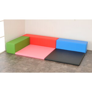 キッズコーナー   キッズコーナー バンビ30cm角セット 1畳プランC エンニチカラー/フロアマット ベビー キッズスペース キッズコーナー クッション フロアマット 遊び場 室内 【ワーク