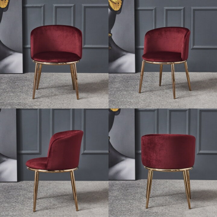 2脚セット】ダイニングチェア、ベルベット、ベロア、ドレッサー、新品 