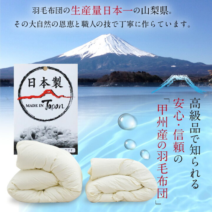 楽天市場】羽毛布団 2枚合せ ダブル 約190×210cm ハンガリー産シルバー 