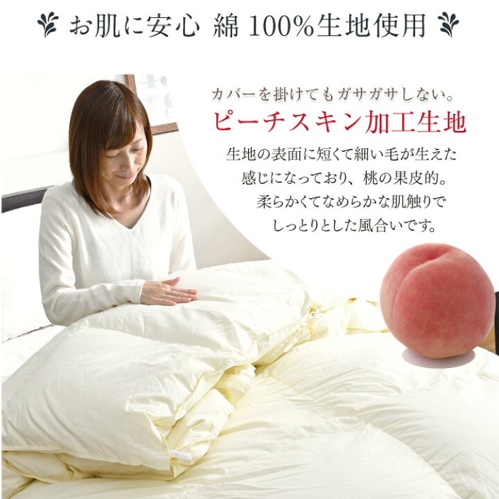 大幅値下け】新品未使用 ゆるめん ハンガリーグースダウン羽毛布団 150×