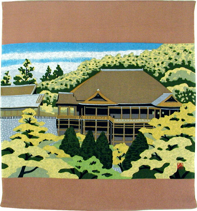 楽天市場】風呂敷 m【木版画家・井堂雅夫・京都の四季】 68cm レーヨン 
