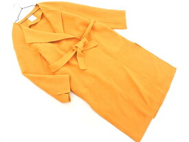 Spick &amp; Span スピック＆スパン ウール混 ノーカラー ロング コート size38/オレンジベージュ』8 ◇■ ☆ gaa7 レディース【USED】【中古】【古着】【ブランド古着買取・販売ABJ】