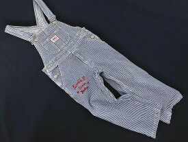 DOUBLE.B ダブルB ミキハウス ストライプ クマ 刺繍 サロペット オーバーオール 100cm 紺 ■■ ☆ eba6 子供服【USED】【中古】【古着】【ブランド古着買取・販売ABJ】