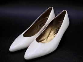 YVES SAINT LAURENT イヴサンローラン ポインテッドトゥ ローヒール パンプス size36（23.0cm位）/白 ■■ ☆ ead0 レディース【USED】【中古】【古着】【ブランド古着買取・販売ABJ】