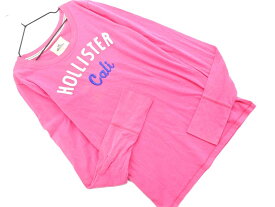 Hollister ホリスター 刺繍 Tシャツ sizeM/ピンク ■◇ ☆ ebc9 レディース【USED】【中古】【古着】【ブランド古着買取・販売ABJ】