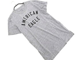 ネコポスOK AMERICAN EAGLE アメリカンイーグル ロゴ Tシャツ sizeXS/グレー ■◆ ☆ dha9 メンズ【USED】【中古】【古着】【ブランド古着買取・販売ABJ】