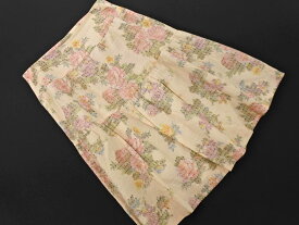 Spick &amp; Span スピック＆スパン 花柄 Aライン 台形 スカート size38/ベージュ ■■ ☆ gaa9 レディース【USED】【中古】【古着】【ブランド古着買取・販売ABJ】
