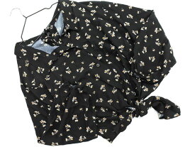 CECIL McBEE セシルマクビー 花柄 オフショルダー ブラウス シャツ sizeM/黒 ■◇ ☆ eda3 レディース【USED】【中古】【古着】【ブランド古着買取・販売ABJ】