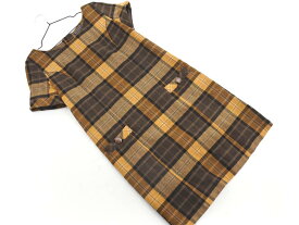 Spick &amp; Span スピック＆スパン ウール混 チェック Iライン ワンピース size38/キャメルx茶 ◇■ ☆ flc2 レディース【USED】【中古】【古着】【ブランド古着買取・販売ABJ】