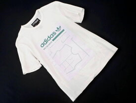 ネコポスOK adidas アディダス ボックスプリント Tシャツ sizeXS/白 ■◆ ☆ dha1 レディース【USED】【中古】【古着】【ブランド古着買取・販売ABJ】