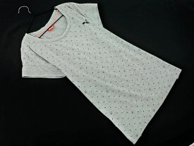 ネコポスOK PUMA プーマ ドット Tシャツ sizeM/グレー ■◆ ☆ dfb2 レディース【USED】【中古】【古着】【ブランド古着買取・販売ABJ】