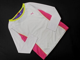 ネコポスOK PUMA プーマ ドット トレーニングウェア カットソー sizeS/白xピンク ■◇ ☆ eca6 レディース【USED】【中古】【古着】【ブランド古着買取・販売ABJ】