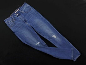 LEVI&#039;S リーバイス PC9-22850-0091 ダメージ加工 ストレッチ スキニー デニムパンツ size28/青 ■■ ☆ ecc5 レディース【USED】【中古】【古着】【ブランド古着買取・販売ABJ】