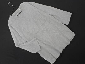 GLOBAL WORK グローバルワーク 7分袖 胸ポケット Tシャツ sizeM/グレー ■◇ ☆ ecc6 レディース【USED】【中古】【古着】【ブランド古着買取・販売ABJ】