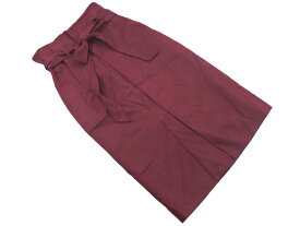 Spick &amp; Span スピック＆スパン ウール混 ウエストリボン スリット タイト スカート size36/ボルドー ◇■ ☆ flc2 レディース【USED】【中古】【古着】【ブランド古着買取・販売ABJ】