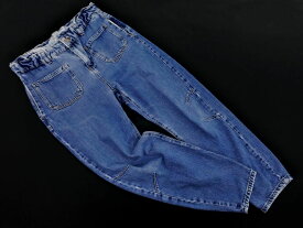 ZARA ザラ USED加工 デニムパンツ size34/青 ■■ ☆ edc5 レディース【USED】【中古】【古着】【ブランド古着買取・販売ABJ】