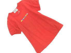 ネコポスOK 新品 MIKIHOUSE ミキハウス ロゴ プリント Tシャツ size100cm/赤 ■◆ ☆ eea1 子供服【USED】【中古】【古着】【ブランド古着買取・販売ABJ】