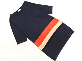 NATURAL BEAUTY BASIC ナチュラルビューティーベーシック ニット Iライン ワンピース sizeM/紺 ■◇ ☆ gca9 レディース【USED】【中古】【古着】【ブランド古着買取・販売ABJ】