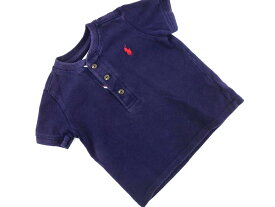 ネコポスOK Ralph Lauren ラルフローレン カノコ ヘンリーネック カットソー size12M(75cm)/紺 ■◆ ☆ ded1 子供服【USED】【中古】【古着】【ブランド古着買取・販売ABJ】