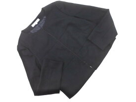 NATURAL BEAUTY BASIC ナチュラルビューティーベーシック ノーカラー ジャケット sizeM/濃紺 ◇■ ☆ gbb0 レディース【USED】【中古】【古着】【ブランド古着買取・販売ABJ】