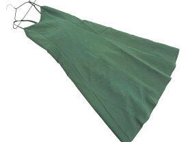 natural couture ナチュラルクチュール リボン フレア キャミソール ワンピース sizeS/緑 ■■ ☆ gab3 レディース【USED】【中古】【古着】【ブランド古着買取・販売ABJ】