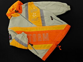 DESCENTE デサント スキー スノーボード ハーフジップ 中綿 ジャケット size9/オレンジx黄xグレー ◇■ ☆ fka5 レディース【USED】【中古】【古着】【ブランド古着買取・販売ABJ】