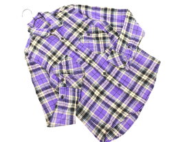 GAIJIN MADE ガイジンメイド チェック ブラウス シャツ sizeS/紫x黒 ◇■ ☆ fka5 レディース【USED】【中古】【古着】【ブランド古着買取・販売ABJ】