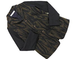 KEIKO KISHI by nosh ケイコキシ ウール混 切替 ジャケット size1/紺 ◇■ ☆ fjc2 レディース【USED】【中古】【古着】【ブランド古着買取・販売ABJ】