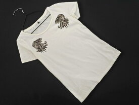 ネコポスOK MERCURYDUO マーキュリーデュオ プリント カットソー sizeF/白 ■◆ ☆ fga2 レディース【USED】【中古】【古着】【ブランド古着買取・販売ABJ】