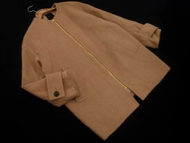 Spick &amp; Span スピック＆スパン ウール混 ジップアップ ノーカラー コート size36/ピンクベージュ ◇■ ☆ fjc8 レディース【USED】【中古】【古着】【ブランド古着買取・販売ABJ】