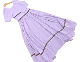 Lily Brown リリーブラウン リブ ニット ドッキング ワンピース sizeONE/紫 ■◇ ☆ gbb9 レディース【USED】【中古】【古着】【ブランド古着買取・販売ABJ】