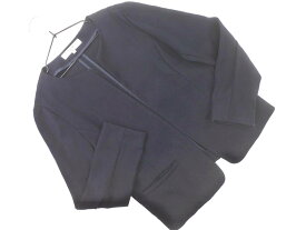 NATURAL BEAUTY BASIC ナチュラルビューティーベーシック ノーカラー ジャケット sizeS/紺 ■◇ ☆ gbb9 レディース【USED】【中古】【古着】【ブランド古着買取・販売ABJ】