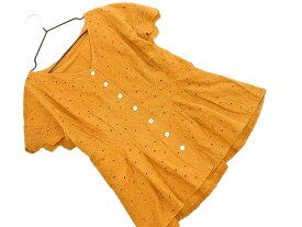 ネコポスOK nano universe ナノユニバース カットワーク ブラウス シャツ size36/ベージュ ■◆ ☆ ffb8 レディース【USED】【中古】【古着】【ブランド古着買取・販売ABJ】